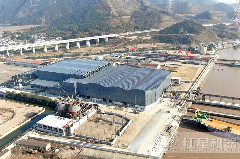 浙江舟山大型砂石加工廠在建項目現場